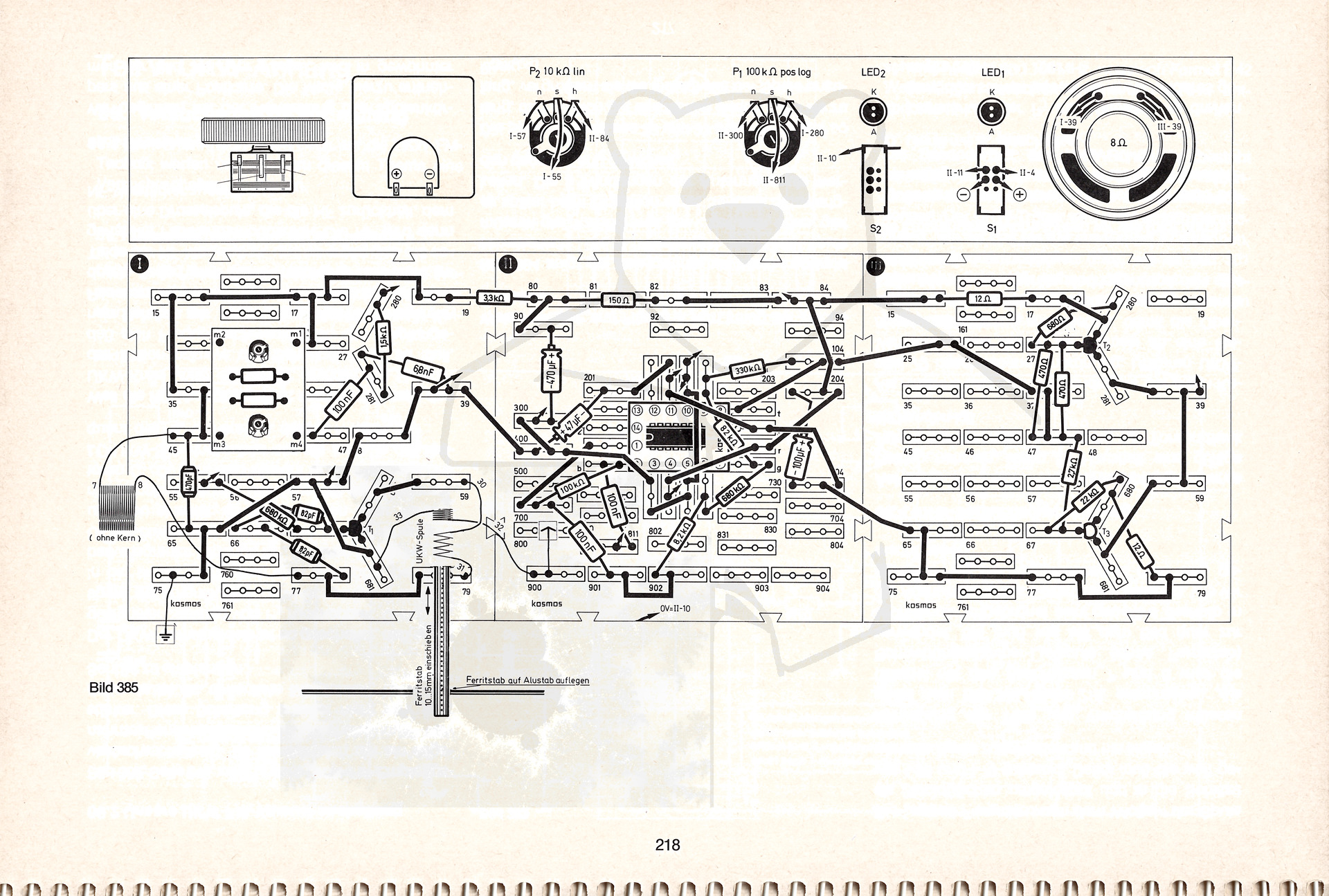 Kosmos Elektronik Labor E200 Handbuch Seite 218